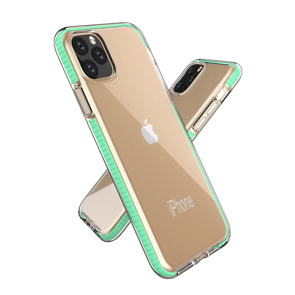 Spring clear TPU hoes voor Apple iPhone 11 Pro - turkoois
