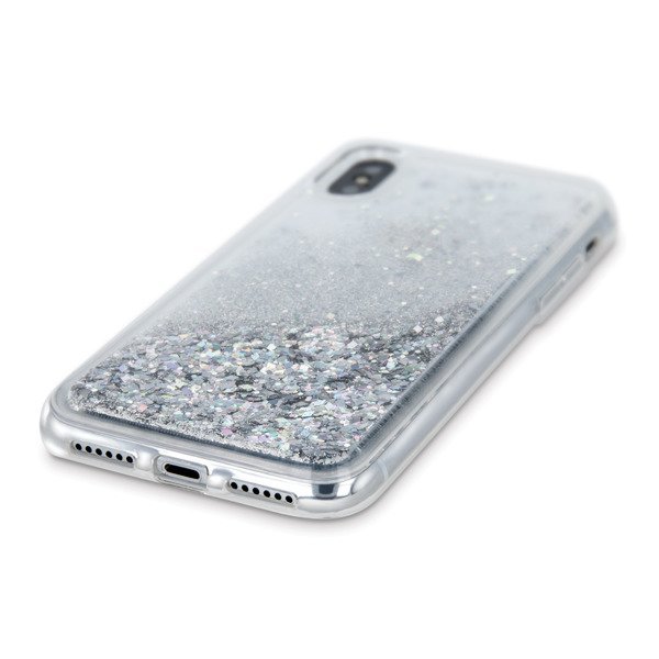 Glitter case voor Huawei P40 Lite E - zilver