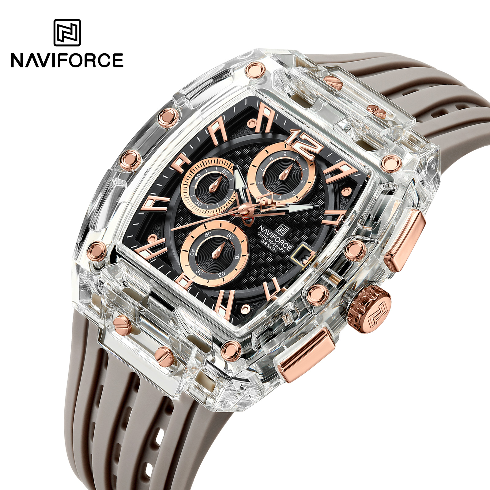 Horloge NAVIFORCE SI-38625 - Bruin