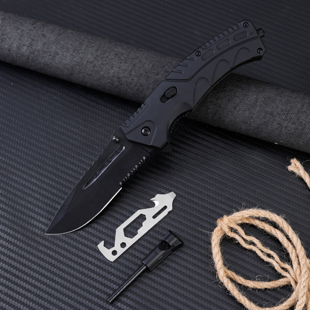 Outdoor opvouwbaar mes CH-35053 - Zwart/Typ1