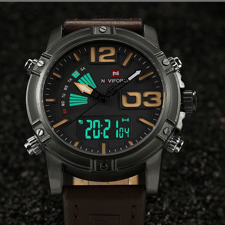 Horloge NAVIFORCE WA-2847 - Donkerbruin / Grijs