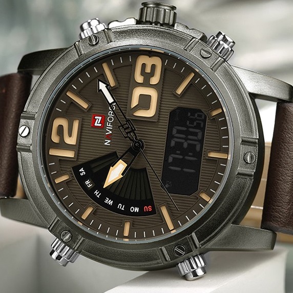 Horloge NAVIFORCE WA-2847 - Donkerbruin / Grijs