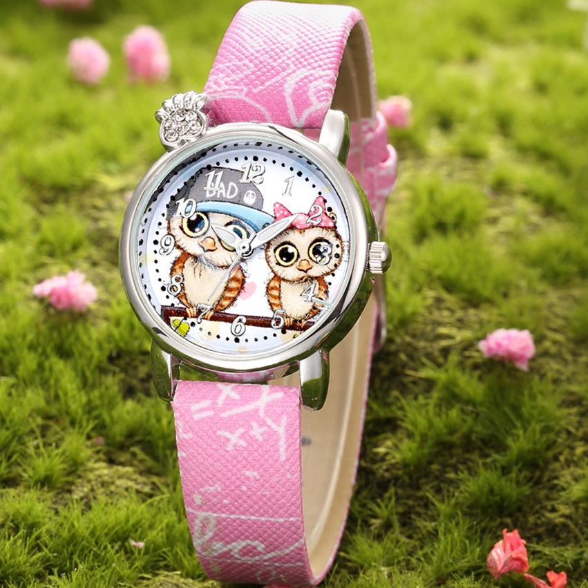 Kinderhorloge Owl - Roze 1
