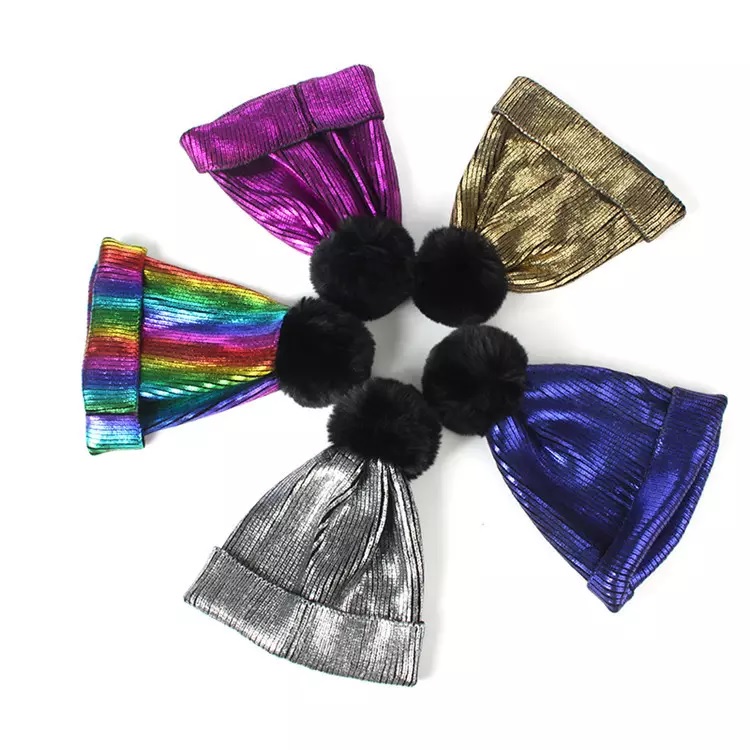 Damesmuts met pompon ME-21283 - Roze