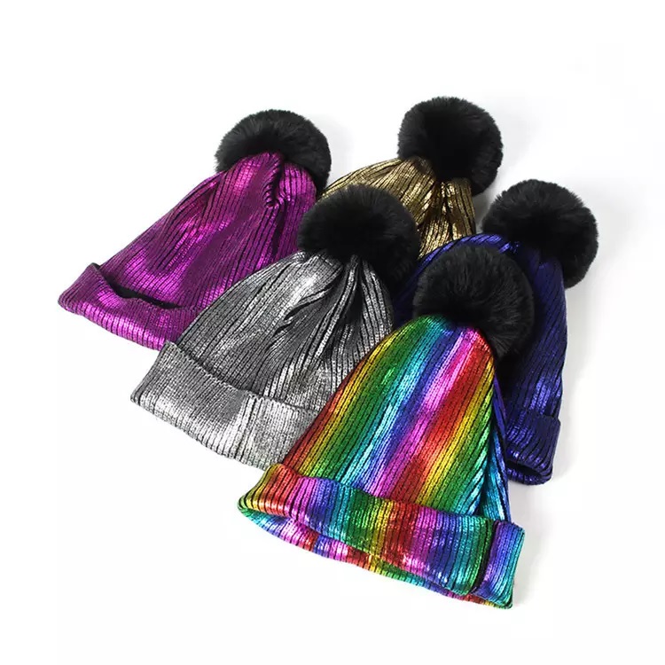 Damesmuts met pompon ME-21283 - Roze