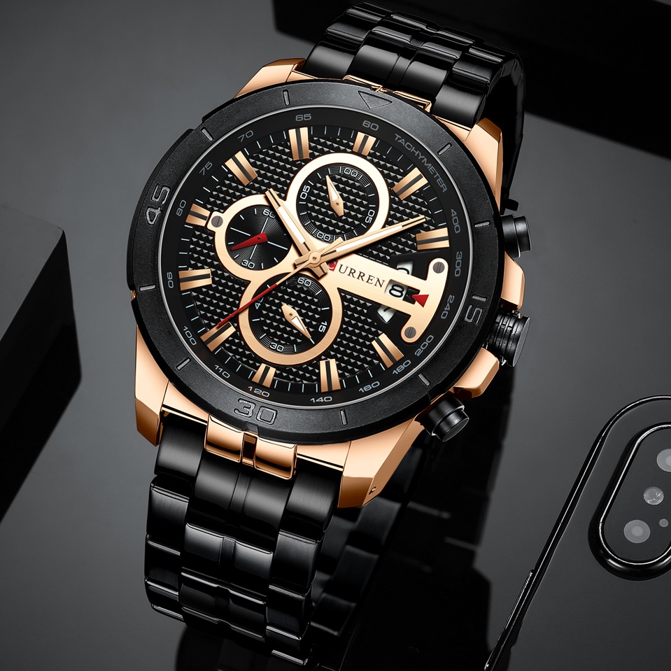 Horloge CURREN ST-6186 - Goud / Zwart