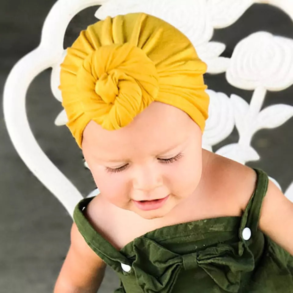 Kinder turbanmuts - Groen