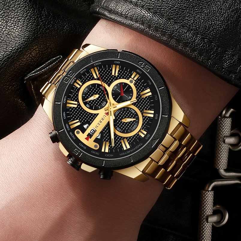Horloge CURREN ST-6186 - Goud / Zwart