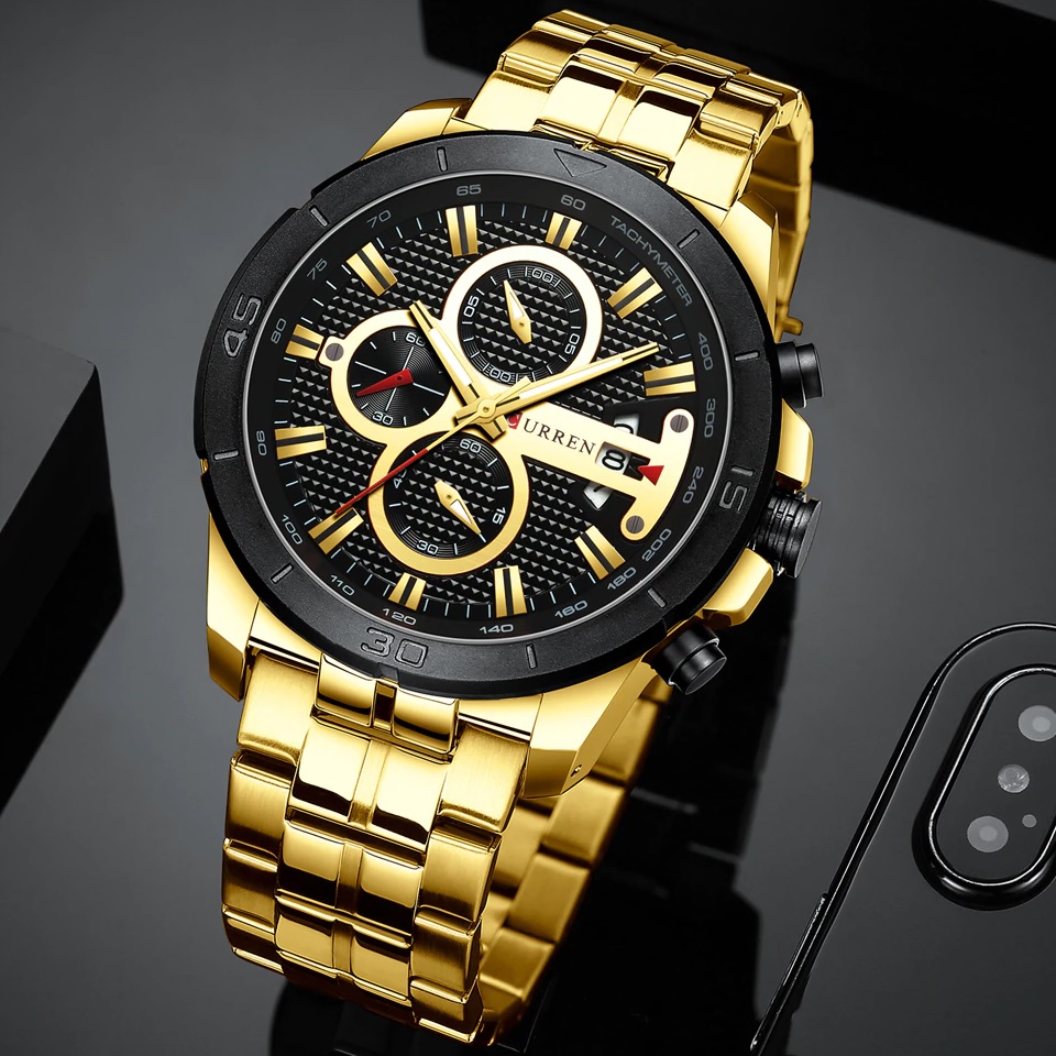 Horloge CURREN ST-6186 - Goud / Zwart