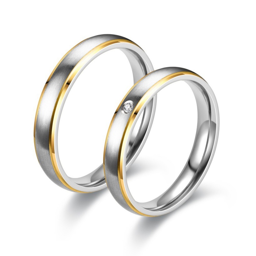 Herenring KN-17576 - Zilver / Goud / 59mm
