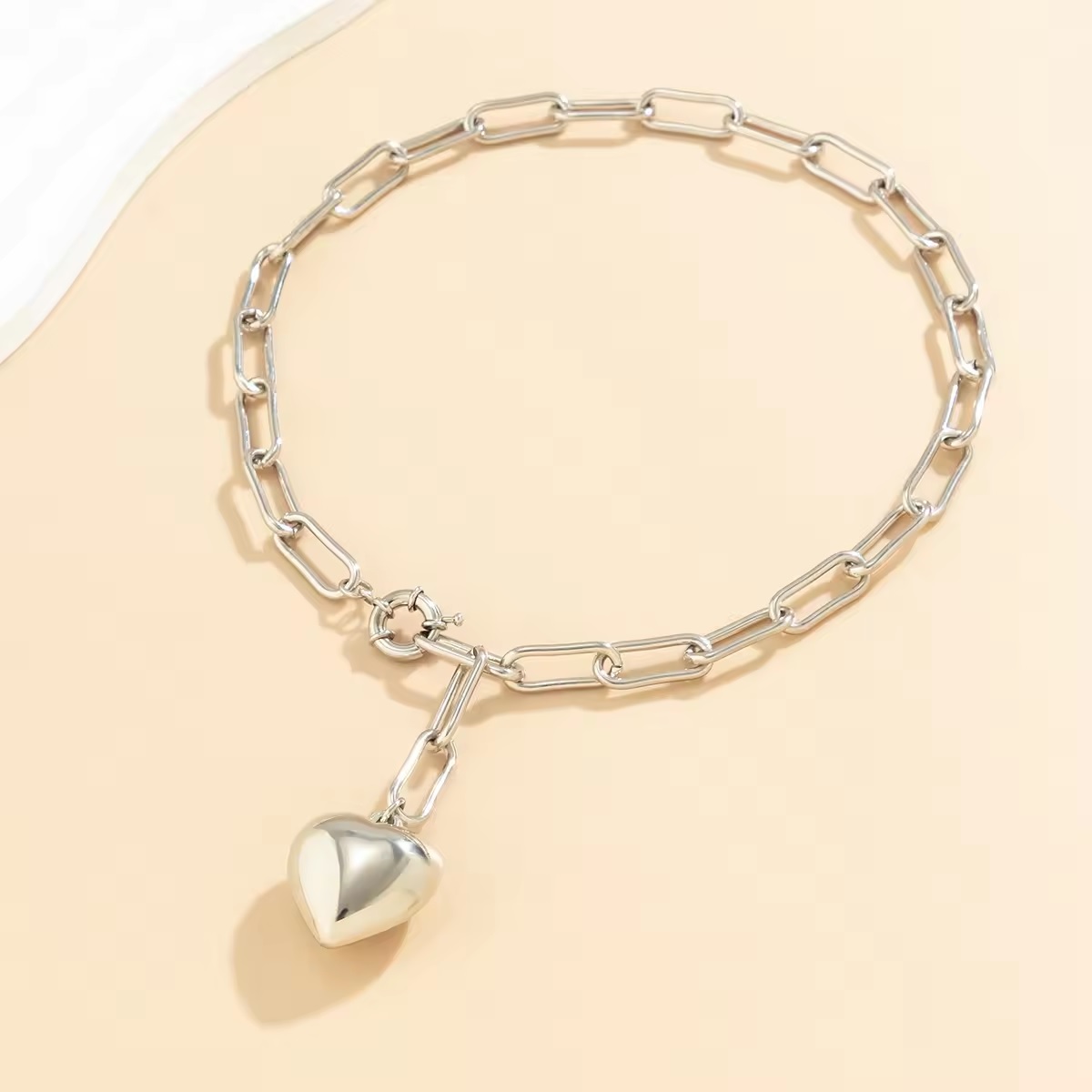Halsketting Massive Heart - Zilver