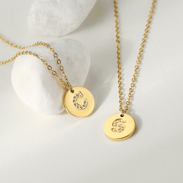Ketting Alfabet - H / Goud