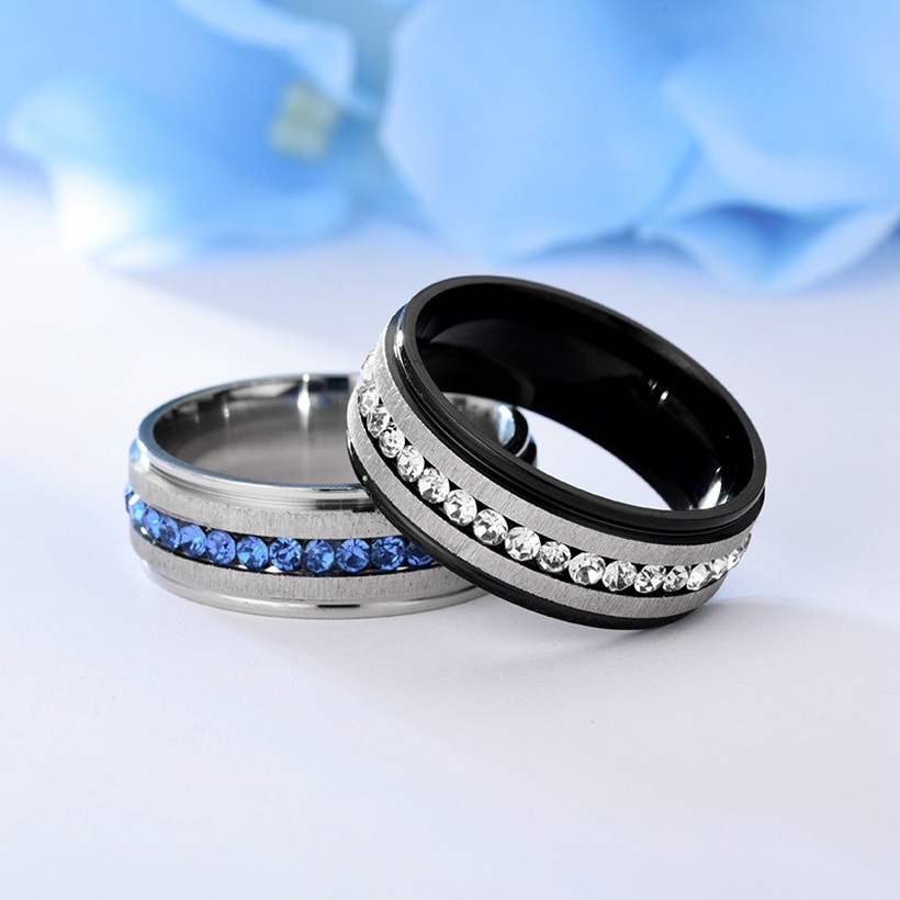 Ring NO-17168 - Zilver / Blauw / 59mm
