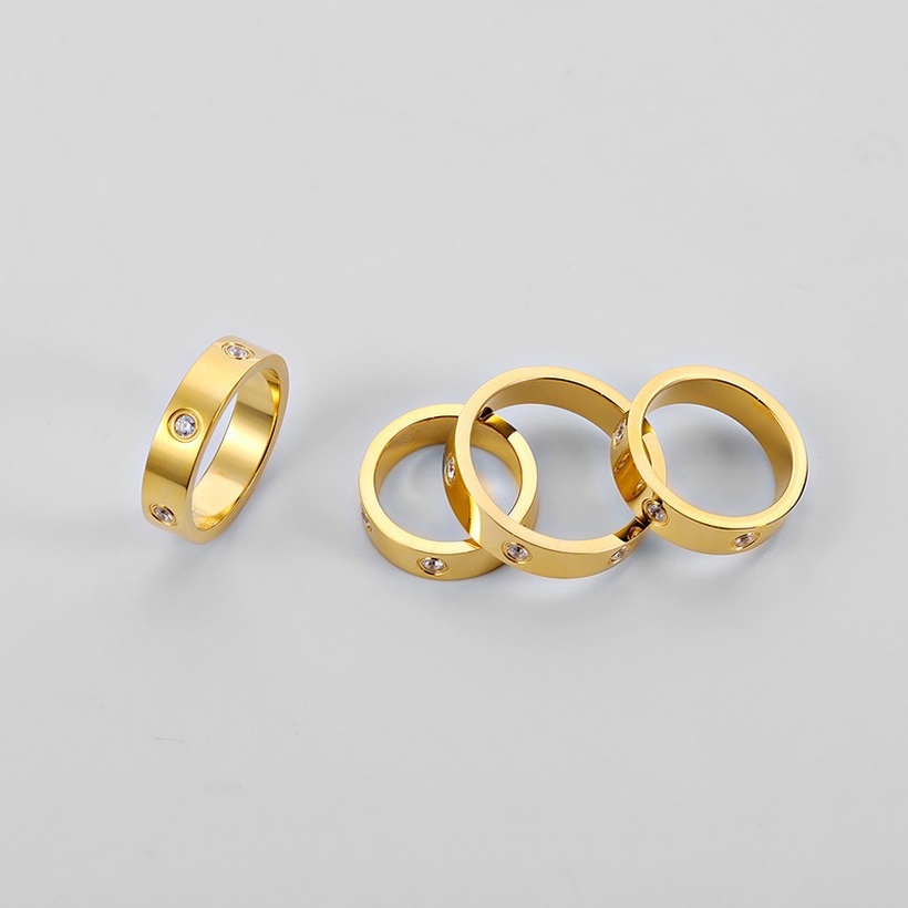 Ring NO-17350 - Goud / Roze / 59mm