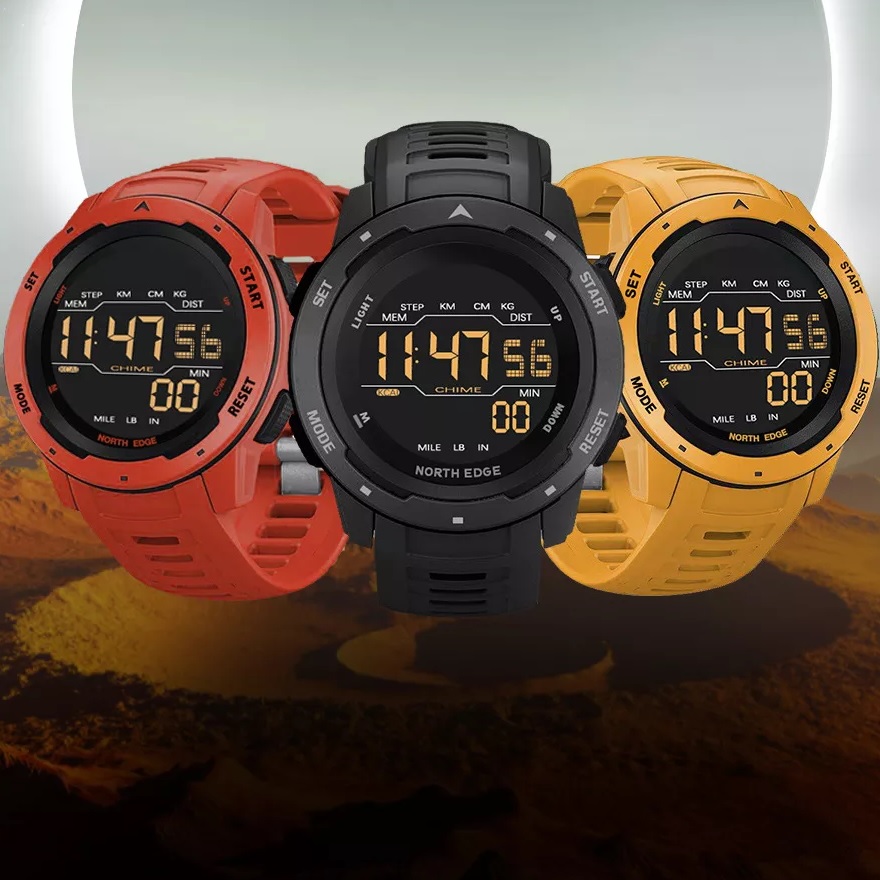 Horloge NORTH EDGE - Geel