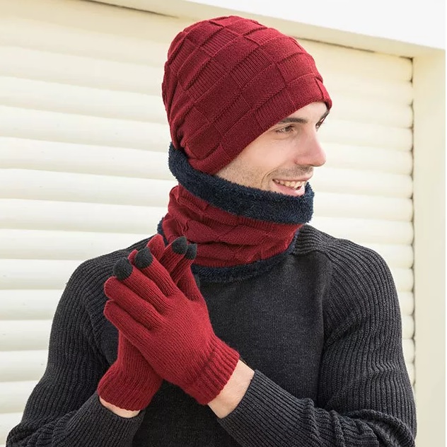 Heren winterset - Donkerbruin