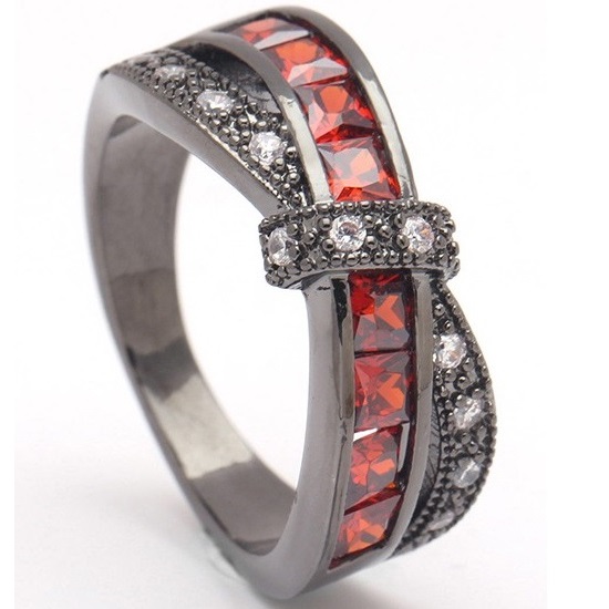 Ring DI-2323 - Zwart / Groen / 56,9mm