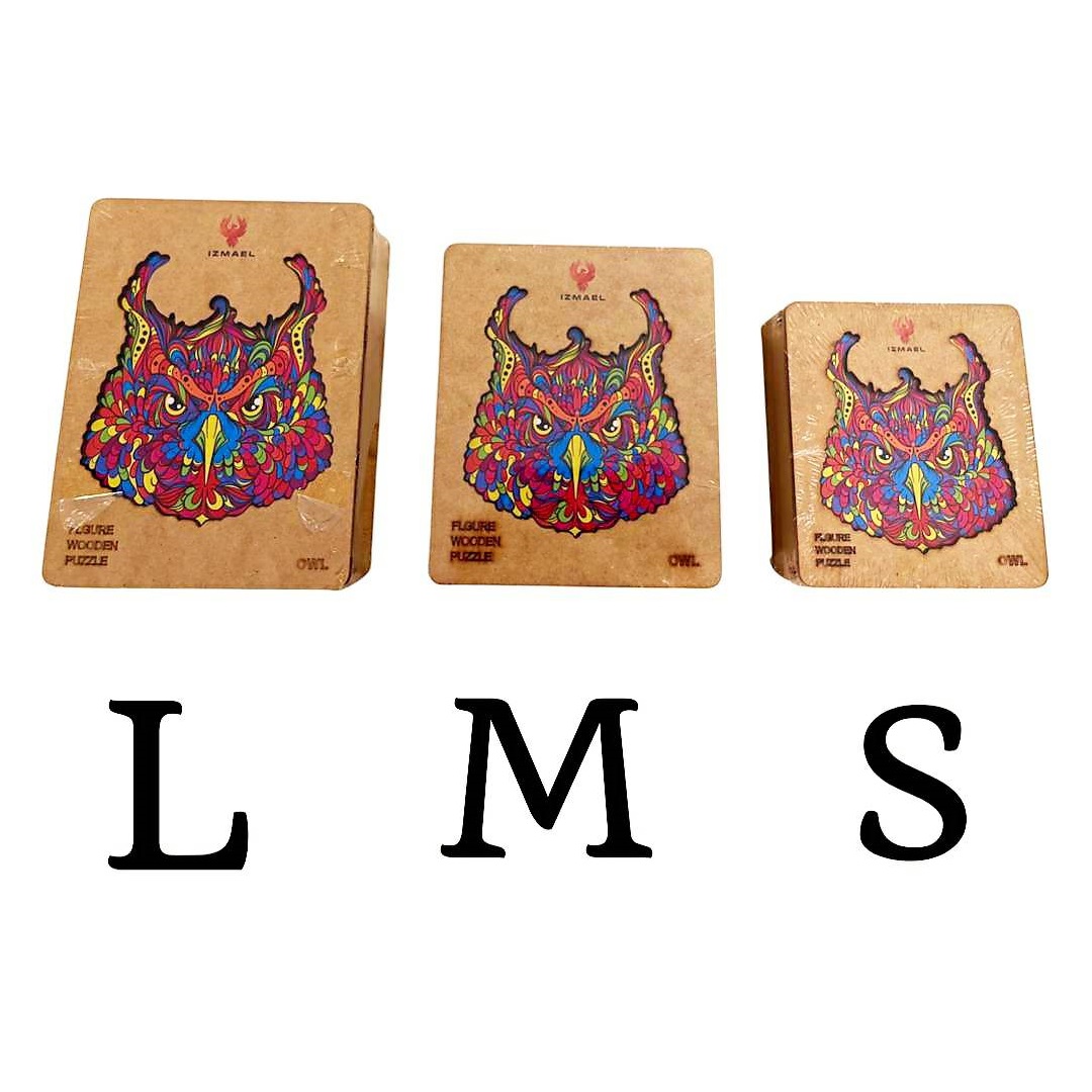 Houten puzzel - Owl / M