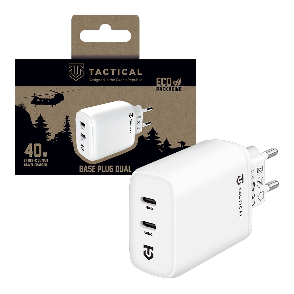 Tactical netlader 2x USB-C - 40W - Wit