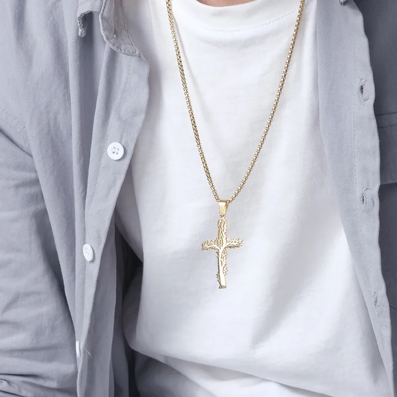 Halsketting Tree Cross - Goud