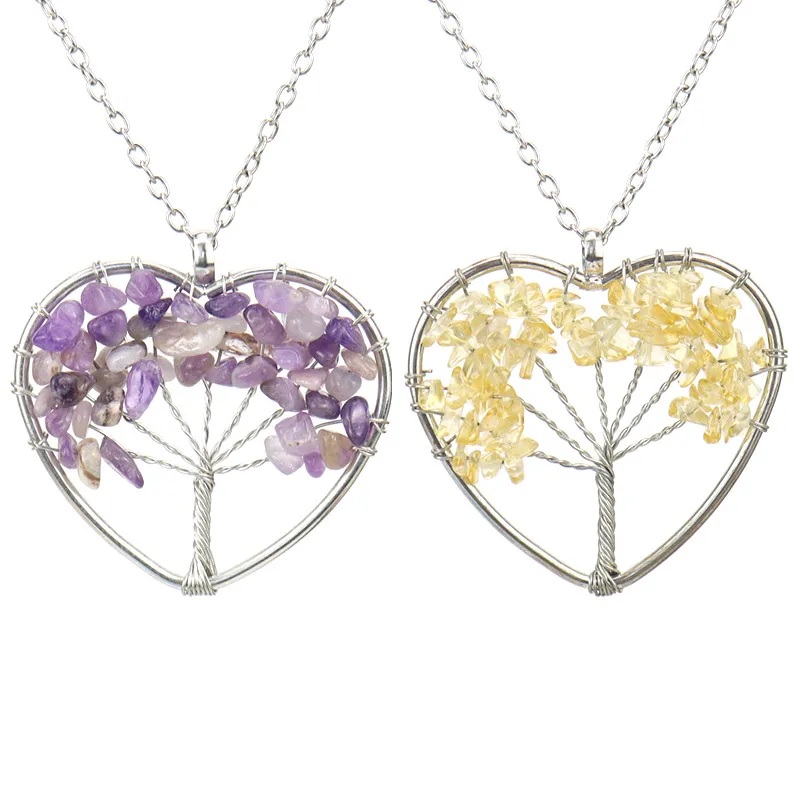 Halsketting Tree Heart - Blauw