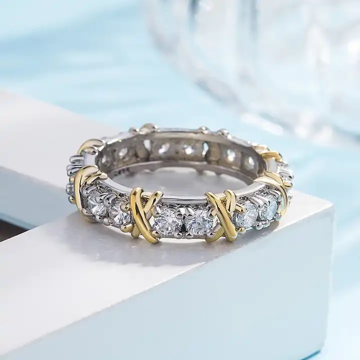 Ring WH-29056 - Zilver / Goud / 59mm