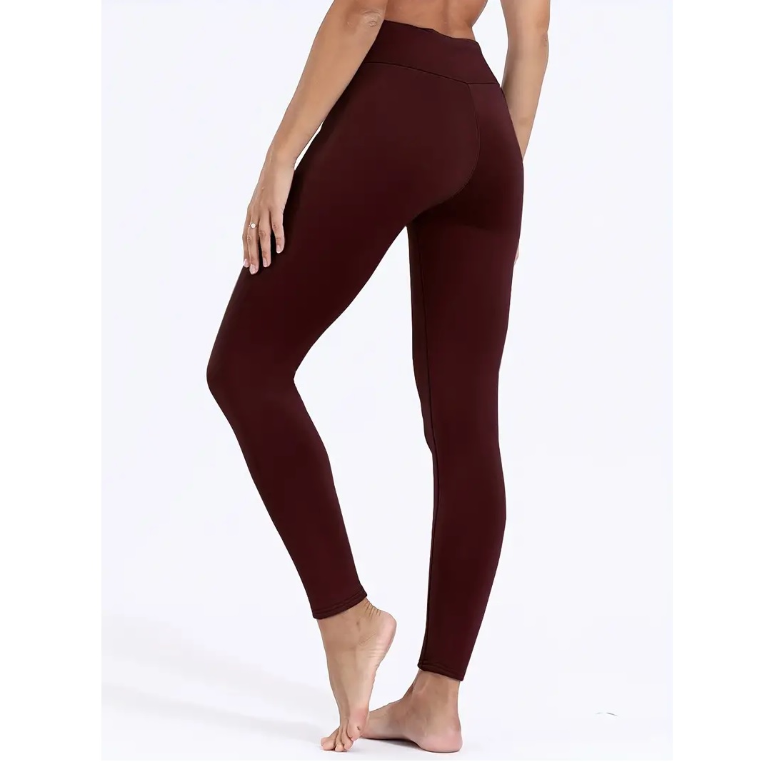 Gevoerde legging-Bordeauxrood/M