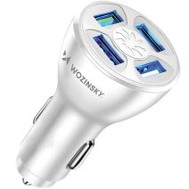 Wozinsky 50W 4x USB-A auto-adapter - Wit