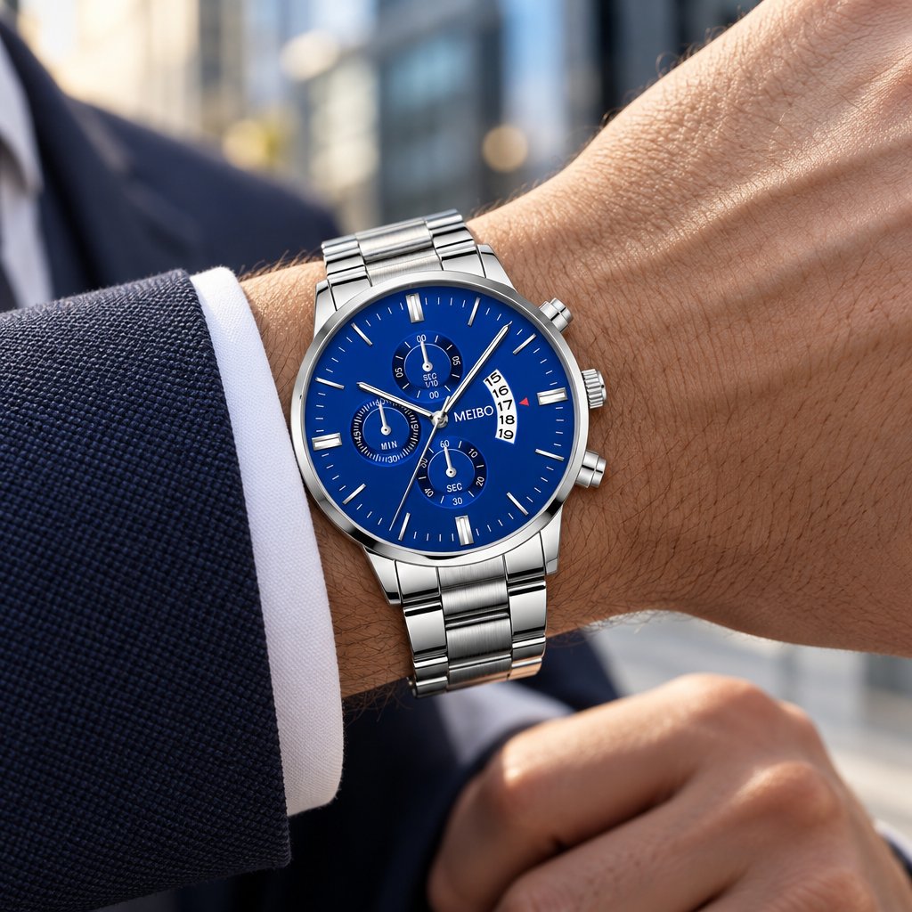 Horloge OR-12058 - Zilver / Blauw
