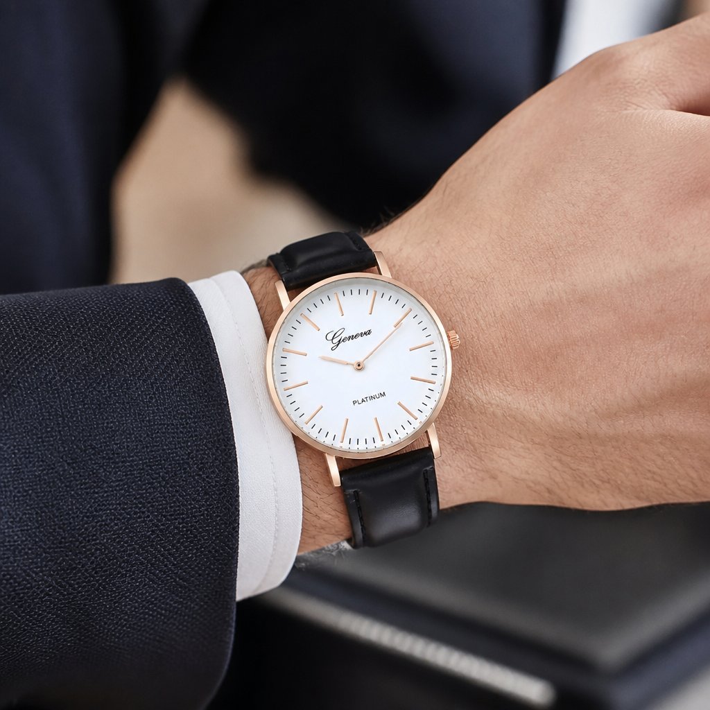 Horloge ZI-12981 - Zwart / Roségoud
