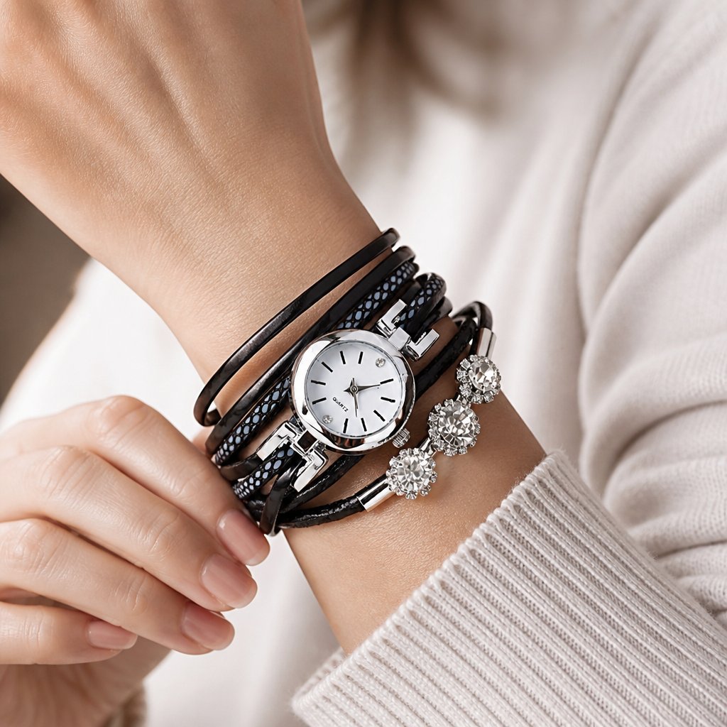 Horloge YO-13039 - Zwart