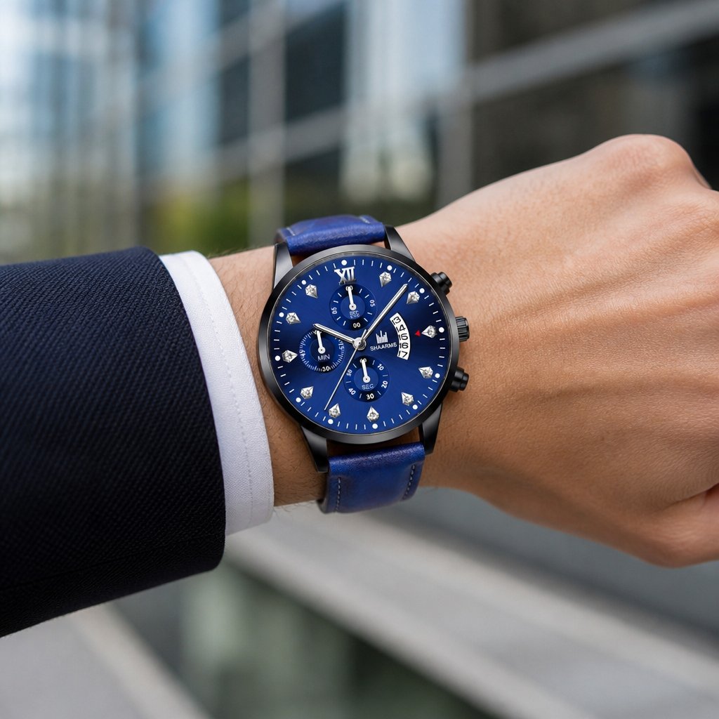 Horloge QU-14271 - Blauw / Zwart
