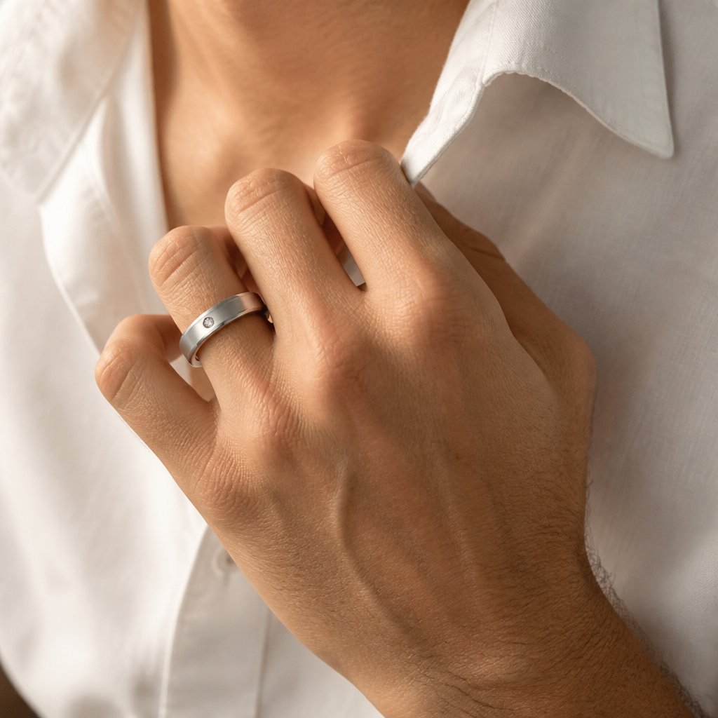 Herenring NE-17472 - Zilver / 55mm