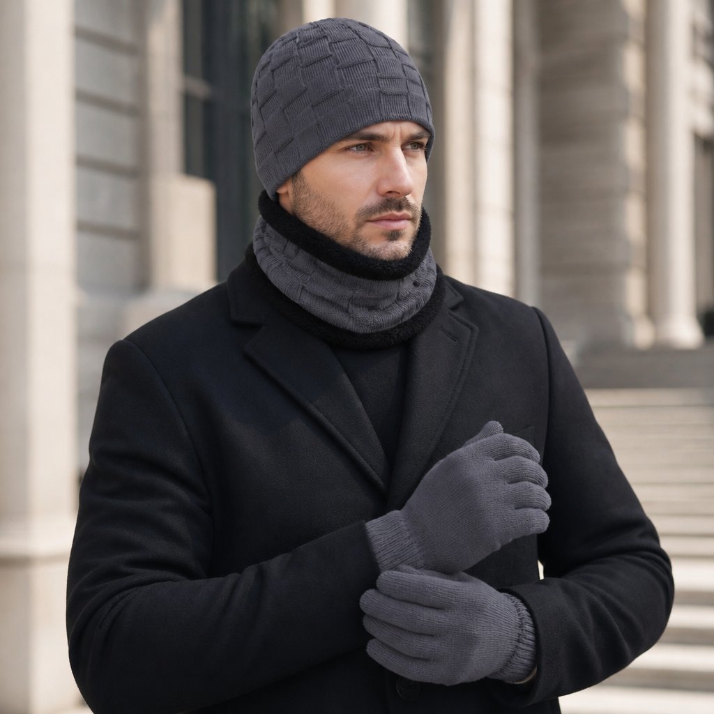Heren winter set - Grijs