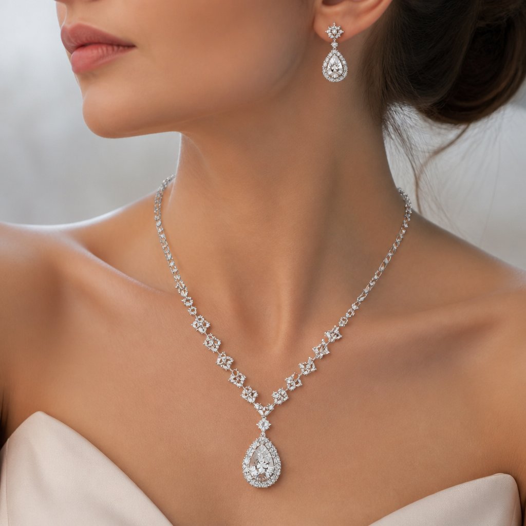 Set EM-29232 - Zilver / Kristal