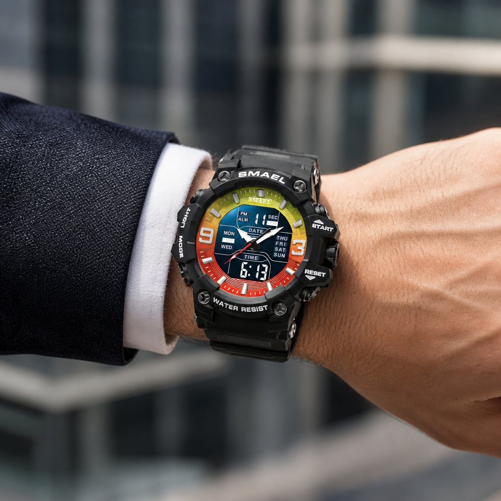 Horloge SMAEL TR-29448 - Zwart / Multicolor