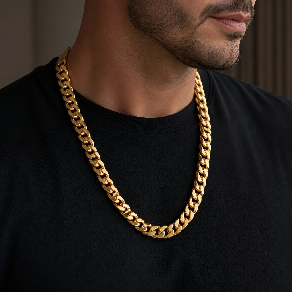 Herenketting MA-38424 - Goud / 61cm / 14mm