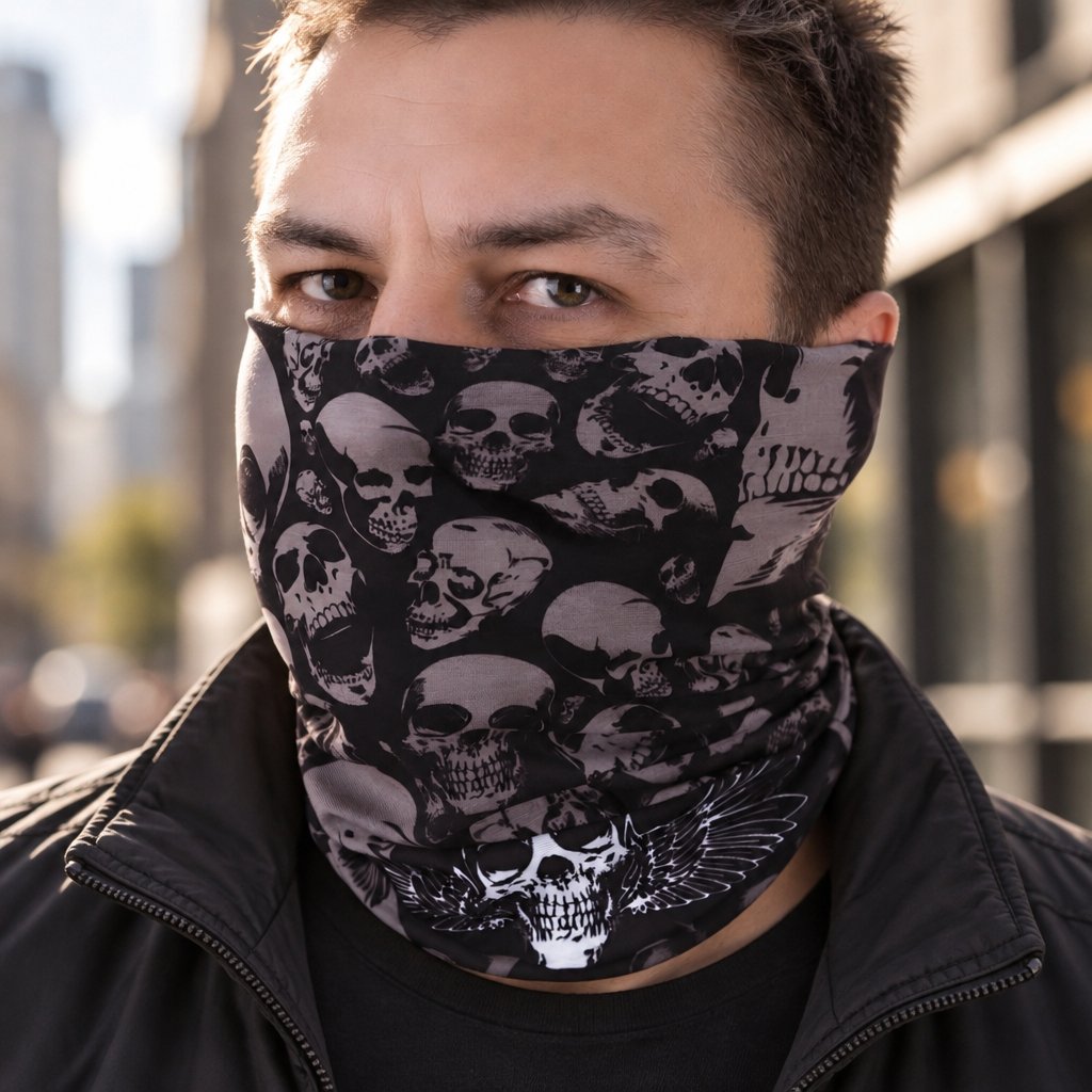 Heren Nekwarmer - Schedel / Typ3